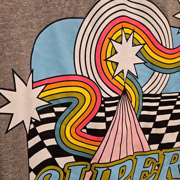 Super Queer LGBQT PRIDE MONTH gray long sleeve sweatshirt size XXL rainbow - Picture 3 of 7